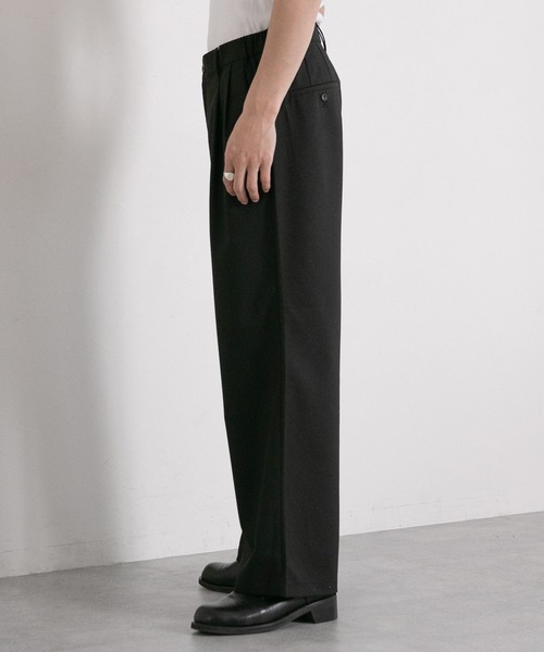 RAGEBLUE(レイジブルー)の「TR stretch tuck drape wide straight slacks / TRストレッチ/タックドレープワイドストレートスラックス(スラックス・メンズ・ブラック/ダークグリーン/ダークグレー/ホワイト・MEDIUM/LARGE/SMALL)」の10枚目の写真