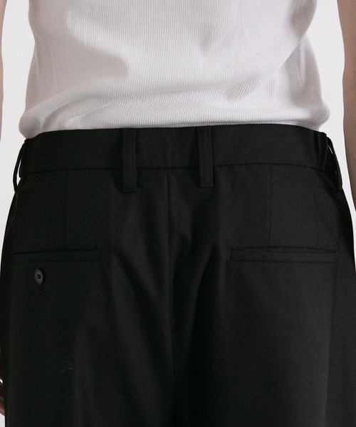 RAGEBLUE(レイジブルー)の「TR stretch tuck drape wide straight slacks / TRストレッチ/タックドレープワイドストレートスラックス(スラックス・メンズ・ブラック/ダークグリーン/ダークグレー/ホワイト・MEDIUM/LARGE/SMALL)」の12枚目の写真