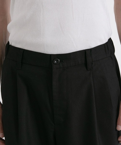 RAGEBLUE(レイジブルー)の「TR stretch tuck drape wide straight slacks / TRストレッチ/タックドレープワイドストレートスラックス(スラックス・メンズ・ブラック/ダークグリーン/ダークグレー/ホワイト・MEDIUM/LARGE/SMALL)」の14枚目の写真