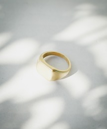 【CALM】BRASS Square Signet Ring