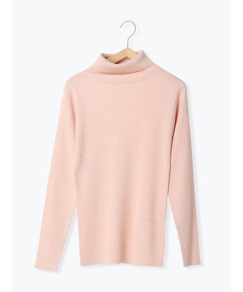 Samansa Mos2(サマンサ モスモス)の「【マシンウォッシャブル】リブタートルネックニット(ニット/セーター・レディース・オフホワイト/ピンク/ブラック/ブルー・F)」の4枚目の写真
