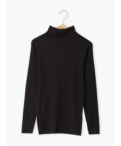 Samansa Mos2(サマンサ モスモス)の「【マシンウォッシャブル】リブタートルネックニット(ニット/セーター・レディース・オフホワイト/ピンク/ブラック/ブルー・F)」の3枚目の写真