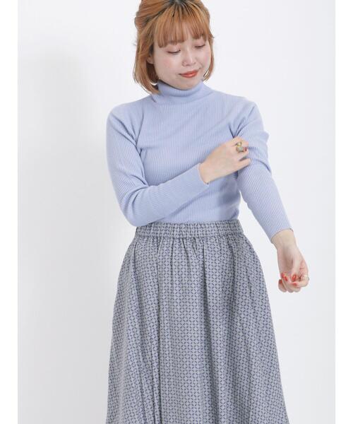 Samansa Mos2(サマンサ モスモス)の「【マシンウォッシャブル】リブタートルネックニット(ニット/セーター・レディース・オフホワイト/ピンク/ブラック/ブルー・F)」の15枚目の写真