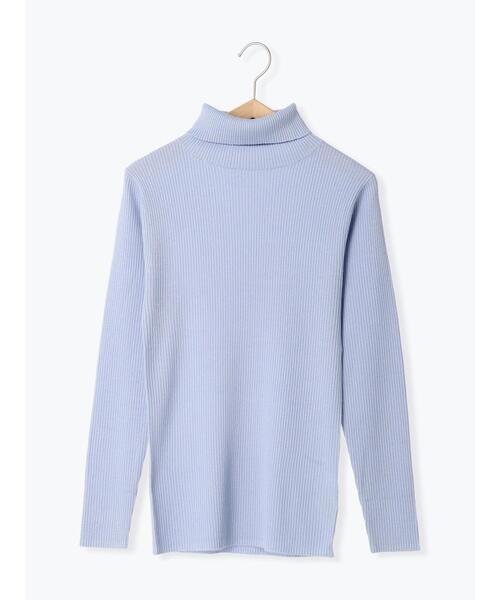 Samansa Mos2(サマンサ モスモス)の「【マシンウォッシャブル】リブタートルネックニット(ニット/セーター・レディース・オフホワイト/ピンク/ブラック/ブルー・F)」の11枚目の写真