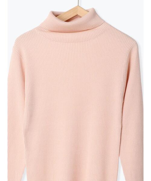 Samansa Mos2(サマンサ モスモス)の「【マシンウォッシャブル】リブタートルネックニット(ニット/セーター・レディース・オフホワイト/ピンク/ブラック/ブルー・F)」の9枚目の写真