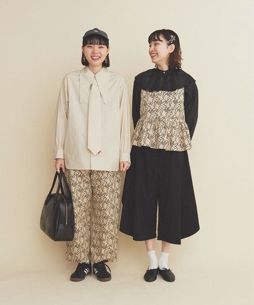 I am I in fact...（アイアムアイインファクト）の「ANGEL CHARM  2tuck pants（その他パンツ・レディース・ベージュ/ネイビー・FREE）」の20枚目の写真