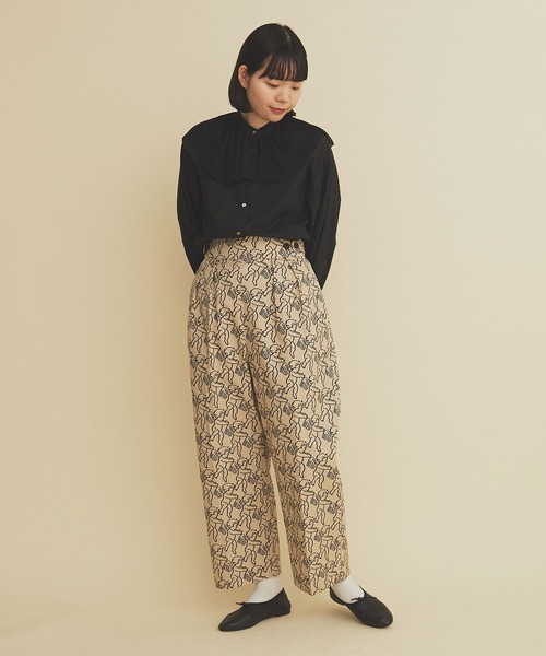 I am I in fact...（アイアムアイインファクト）の「ANGEL CHARM  2tuck pants（その他パンツ・レディース・ベージュ/ネイビー・FREE）」の22枚目の写真