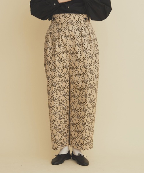 I am I in fact...（アイアムアイインファクト）の「ANGEL CHARM  2tuck pants（その他パンツ・レディース・ベージュ/ネイビー・FREE）」の12枚目の写真