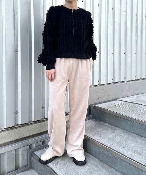 LEPSIM（レプシィム）の「12ゲージフリンジZIPカーディガン　994137（カーディガン/ボレロ・レディース・アイボリー/ブラック・FREE）」の11枚目の写真