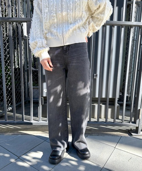 LEPSIM（レプシィム）の「12ゲージフリンジZIPカーディガン　994137（カーディガン/ボレロ・レディース・アイボリー/ブラック・FREE）」の5枚目の写真