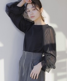 mysty woman | 【WEB限定カラーあり！】シアータックスリーブプルオーバー　106910(Tシャツ/カットソー)