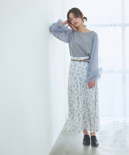 mysty woman（ミスティウーマン）の「【WEB限定カラーあり！】シアータックスリーブプルオーバー　106910（Tシャツ/カットソー・レディース・ホワイト系その他/オフホワイト/グレー/ブラック・FREE）」の15枚目の写真