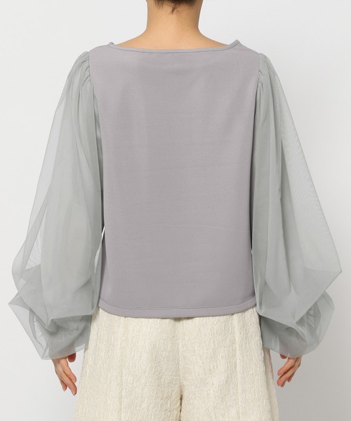 mysty woman（ミスティウーマン）の「【WEB限定カラーあり！】シアータックスリーブプルオーバー　106910（Tシャツ/カットソー・レディース・ホワイト系その他/オフホワイト/グレー/ブラック・FREE）」の7枚目の写真