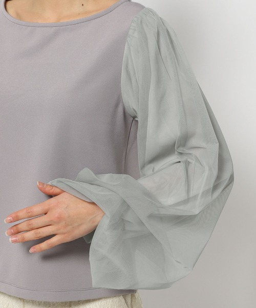 mysty woman（ミスティウーマン）の「【WEB限定カラーあり！】シアータックスリーブプルオーバー　106910（Tシャツ/カットソー・レディース・ホワイト系その他/オフホワイト/グレー/ブラック・FREE）」の17枚目の写真