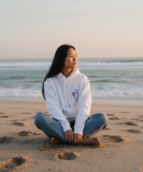 MALIBU SHIRTS(マリブシャツ)の「STANDARD Hoodie BSW Girl S(Tシャツ/カットソー・メンズ・ブラック/ホワイト・L/S/M)」の6枚目の写真