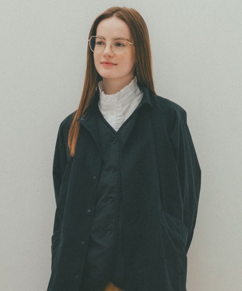 studio CLIP(スタディオクリップ)の「【conges payesコラボ】フリルブラウス(シャツ/ブラウス・レディース・サックスブルー/アイボリー/ホワイト・MEDIUM/LARGE)」の1枚目の写真