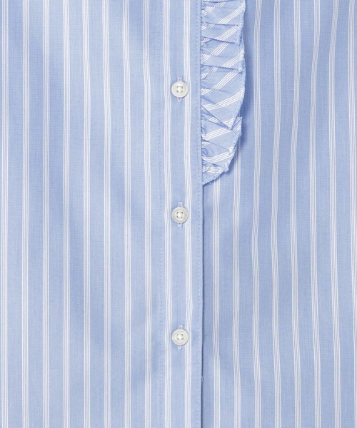 studio CLIP(スタディオクリップ)の「【conges payesコラボ】フリルブラウス(シャツ/ブラウス・レディース・サックスブルー/アイボリー/ホワイト・MEDIUM/LARGE)」の16枚目の写真