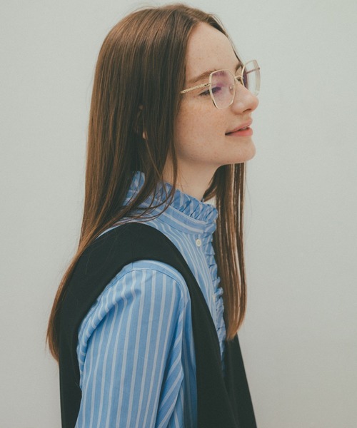 studio CLIP(スタディオクリップ)の「【conges payesコラボ】フリルブラウス(シャツ/ブラウス・レディース・サックスブルー/アイボリー/ホワイト・MEDIUM/LARGE)」の19枚目の写真