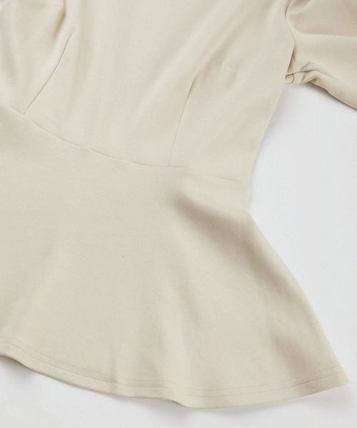 SAISON DE PAPILLON(セゾンドパピヨン)の「ペプラムデザインパール衿カットソー(Tシャツ/カットソー・レディース・ベージュ/ネイビー/グレー・M/L)」の12枚目の写真