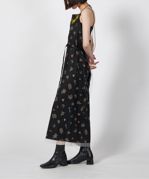 PONTI（ポンティ）の「PONTI Plant Foam Print Dress（ワンピース・レディース・ブラック・1/2）」の4枚目の写真