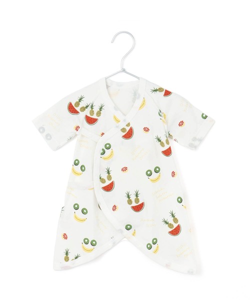 MAKE YOUR DAY（メイクユアデイ）の「夏の4柄コンビ肌着（ロンパース・キッズ・ライム/ピンク/イエロー/ネイビー・50-70cm）」の4枚目の写真