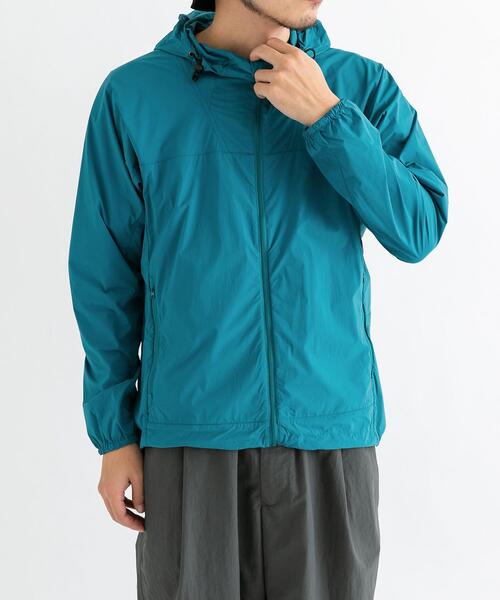 EKAL（エカル）の「『撥水』アクティブライトシェルジャケット（ナイロンジャケット・メンズ・ブラック/ブルー系その他・MEDIUM/LARGE）」の10枚目の写真