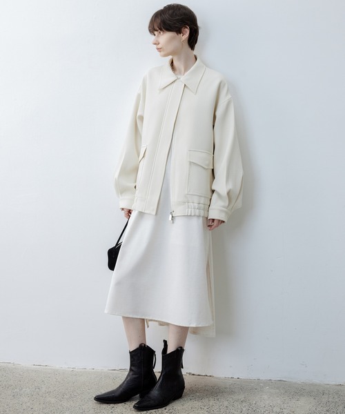 tageechita(タジチタ)の「【tageechita】ワッフルクラシックジャケット(ブルゾン・レディース・ライトベージュ・S/M/L)」の8枚目の写真