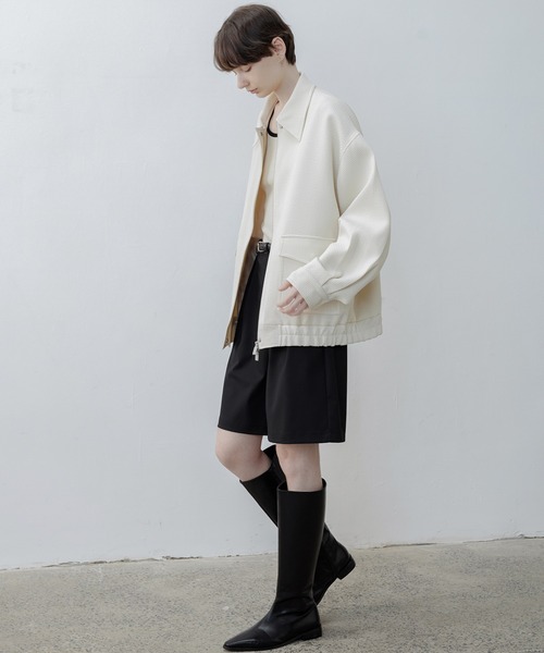tageechita(タジチタ)の「【tageechita】ワッフルクラシックジャケット(ブルゾン・レディース・ライトベージュ・S/M/L)」の10枚目の写真