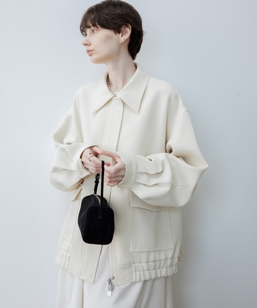 tageechita(タジチタ)の「【tageechita】ワッフルクラシックジャケット(ブルゾン・レディース・ライトベージュ・S/M/L)」の11枚目の写真