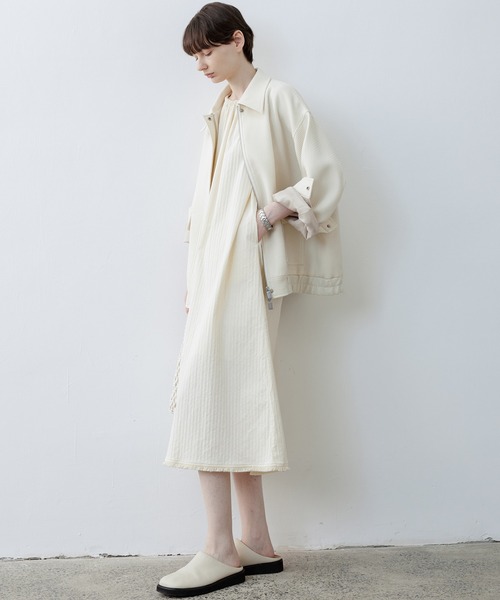tageechita(タジチタ)の「【tageechita】ワッフルクラシックジャケット(ブルゾン・レディース・ライトベージュ・S/M/L)」の12枚目の写真