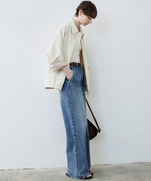 tageechita(タジチタ)の「【tageechita】ワッフルクラシックジャケット(ブルゾン・レディース・ライトベージュ・S/M/L)」の14枚目の写真
