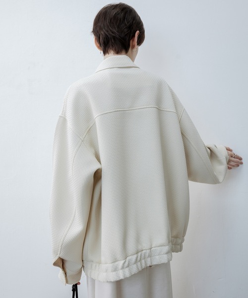 tageechita(タジチタ)の「【tageechita】ワッフルクラシックジャケット(ブルゾン・レディース・ライトベージュ・S/M/L)」の17枚目の写真