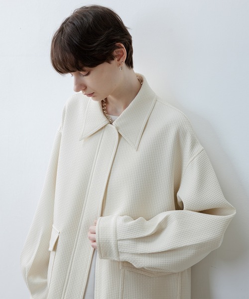 tageechita(タジチタ)の「【tageechita】ワッフルクラシックジャケット(ブルゾン・レディース・ライトベージュ・S/M/L)」の19枚目の写真