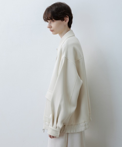 tageechita(タジチタ)の「【tageechita】ワッフルクラシックジャケット(ブルゾン・レディース・ライトベージュ・S/M/L)」の21枚目の写真