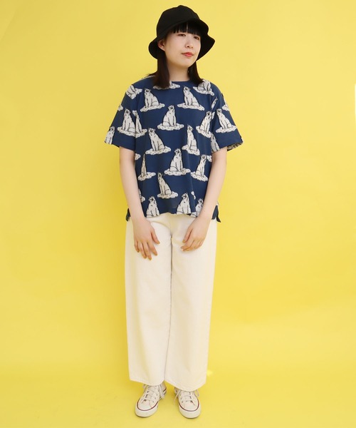 didizizi（ディディジジ）の「●シロクマパイルJQPO（Tシャツ/カットソー・レディース・ベージュ/ブルー・FREE）」の11枚目の写真