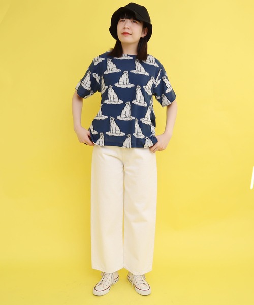 didizizi（ディディジジ）の「●シロクマパイルJQPO（Tシャツ/カットソー・レディース・ベージュ/ブルー・FREE）」の12枚目の写真