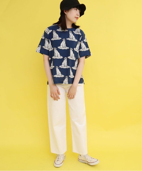 didizizi（ディディジジ）の「●シロクマパイルJQPO（Tシャツ/カットソー・レディース・ベージュ/ブルー・FREE）」の16枚目の写真