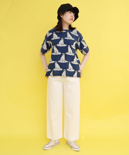 didizizi（ディディジジ）の「●シロクマパイルJQPO（Tシャツ/カットソー・レディース・ベージュ/ブルー・FREE）」の19枚目の写真