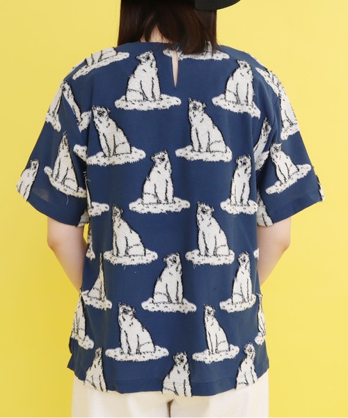 didizizi（ディディジジ）の「●シロクマパイルJQPO（Tシャツ/カットソー・レディース・ベージュ/ブルー・FREE）」の4枚目の写真