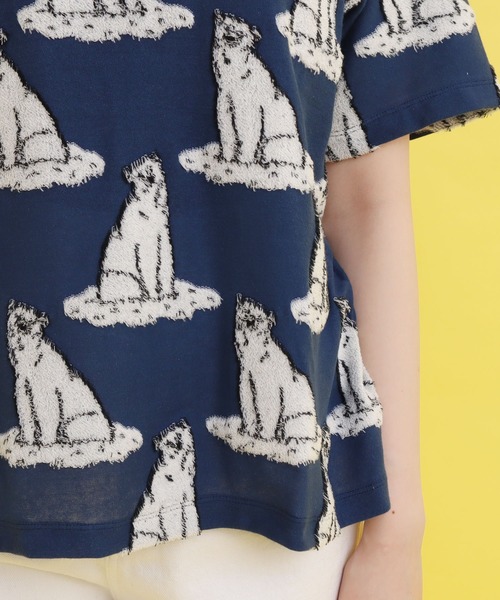 didizizi（ディディジジ）の「●シロクマパイルJQPO（Tシャツ/カットソー・レディース・ベージュ/ブルー・FREE）」の7枚目の写真