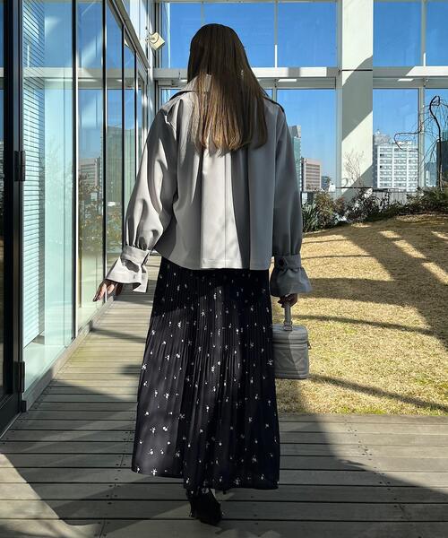 couture brooch（クチュールブローチ）の「◆【撥水】ショートトレンチコート（トレンチコート・レディース・ベビーピンク/ベージュ/ライトグレー・40/38/42）」の16枚目の写真