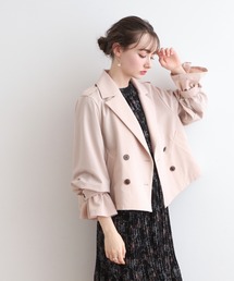 couture brooch | 【撥水】ショートトレンチコート(トレンチコート)