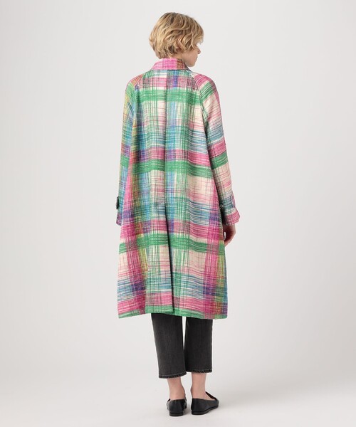 MACPHEE(マカフィー)の「オーバーチェックツイード ステンカラーコート(ステンカラーコート・レディース・ピンク系その他・36)」の8枚目の写真