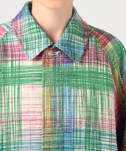 MACPHEE(マカフィー)の「オーバーチェックツイード ステンカラーコート(ステンカラーコート・レディース・ピンク系その他・36)」の10枚目の写真