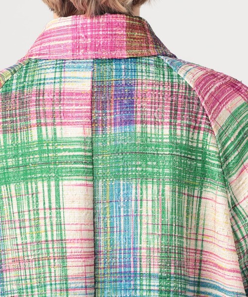 MACPHEE(マカフィー)の「オーバーチェックツイード ステンカラーコート(ステンカラーコート・レディース・ピンク系その他・36)」の11枚目の写真