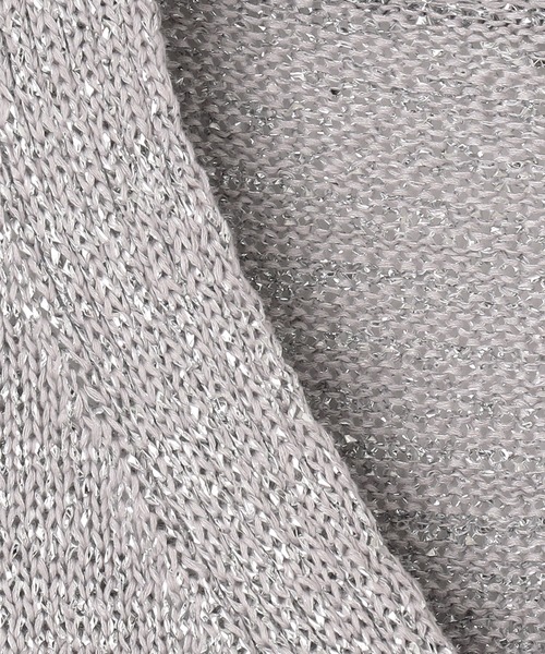 NAVE(ネイヴ)の「ラメバルキーニット カーディガン・ZOZO別注(ニット/セーター・レディース・シルバー系・2/1)」の10枚目の写真