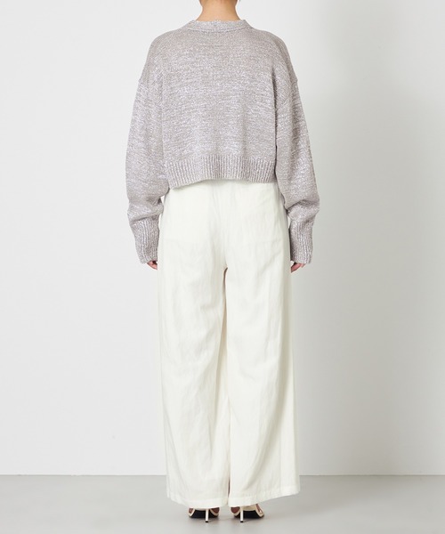 NAVE(ネイヴ)の「ラメバルキーニット カーディガン・ZOZO別注(ニット/セーター・レディース・シルバー系・2/1)」の6枚目の写真