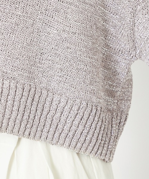 NAVE(ネイヴ)の「ラメバルキーニット カーディガン・ZOZO別注(ニット/セーター・レディース・シルバー系・2/1)」の3枚目の写真