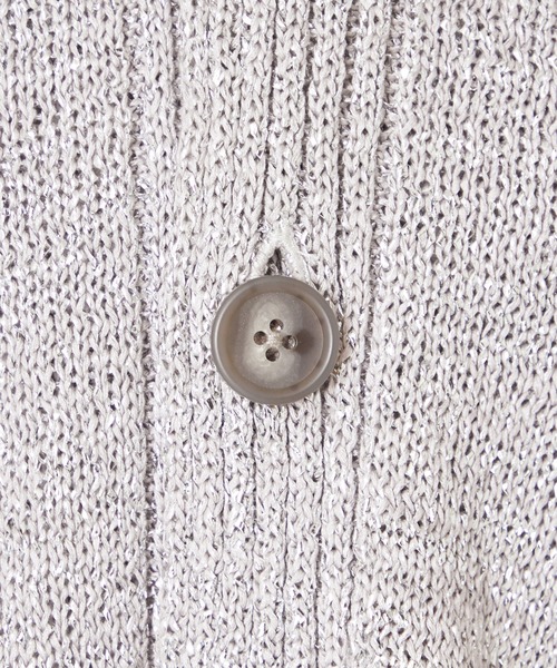 NAVE(ネイヴ)の「ラメバルキーニット カーディガン・ZOZO別注(ニット/セーター・レディース・シルバー系・2/1)」の2枚目の写真