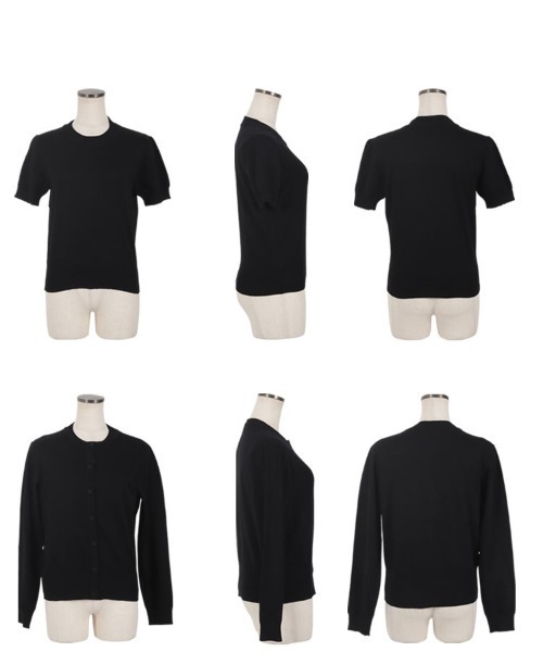 KOBE LETTUCE（コウベレタス）の「半袖ニットトップス×ニットカーディガンアンサンブル（アンサンブル・レディース・ブルー/ブラック系その他/ミント/ブラック/ベビーピンク/ホワイト×ブラック/ベージュ系その他・M/L）」の17枚目の写真